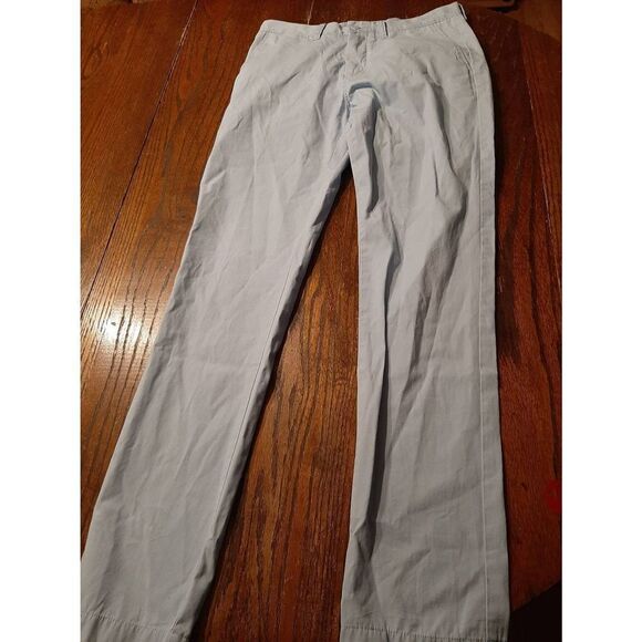 29x32 J Crew The Drigg Summer Weight Light Blue Chino Pants w Pockets Belt Loops - Picture 1 of 4
